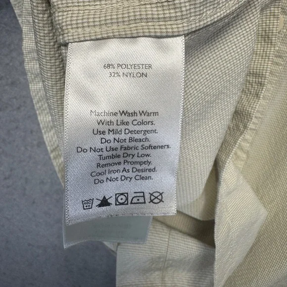 Eddie Bauer Mens Long Sleeve Button Down Shirt Beige Utility Outdoor Size M - Picture 8 of 11